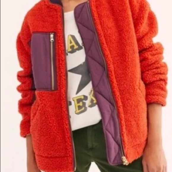 NWT Women’s Free People Rivington Sherpa Jacket - Picture 3 of 5